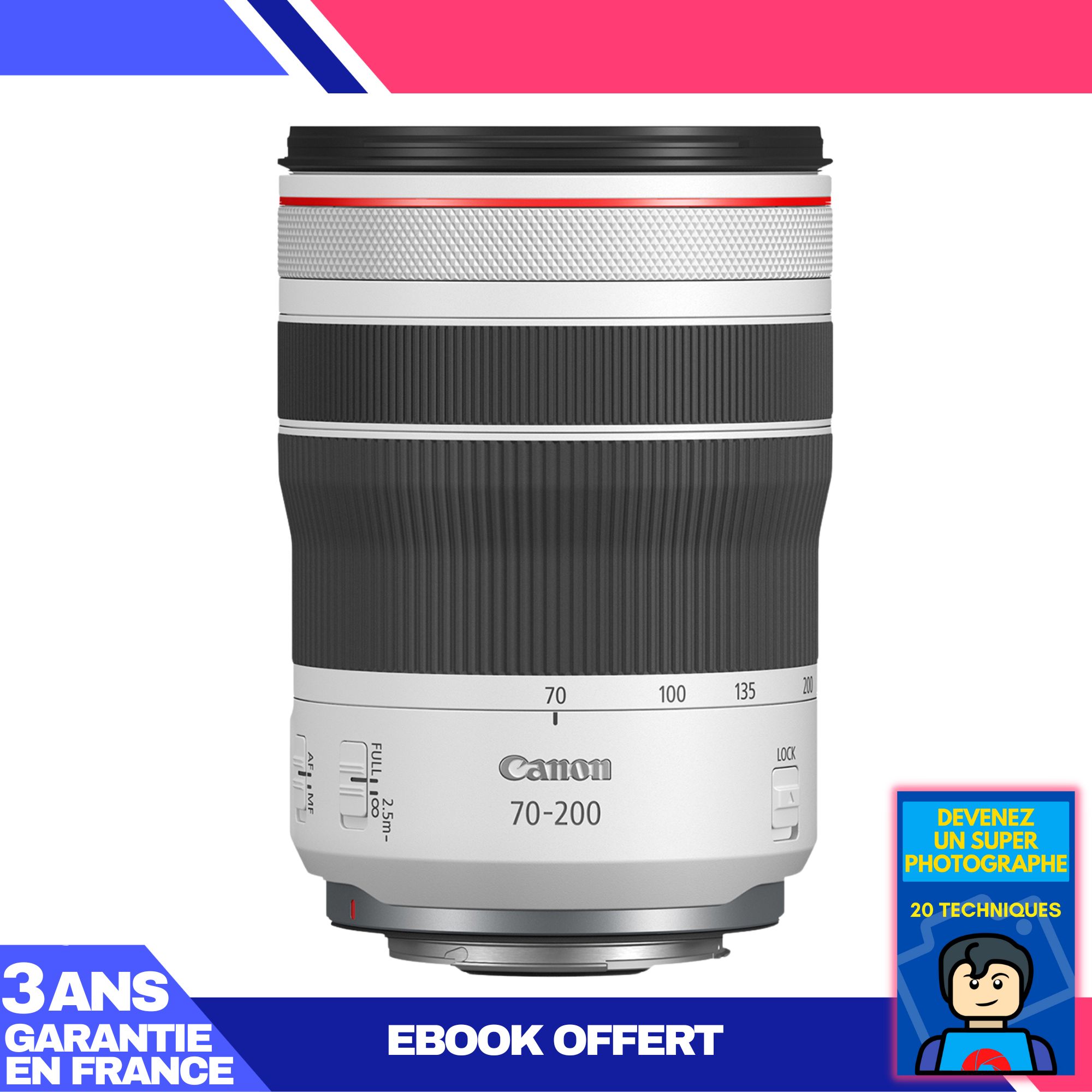 Canon RF 70 200mm f/ IS USM + Ebook 'Devenez Un Super Photographe