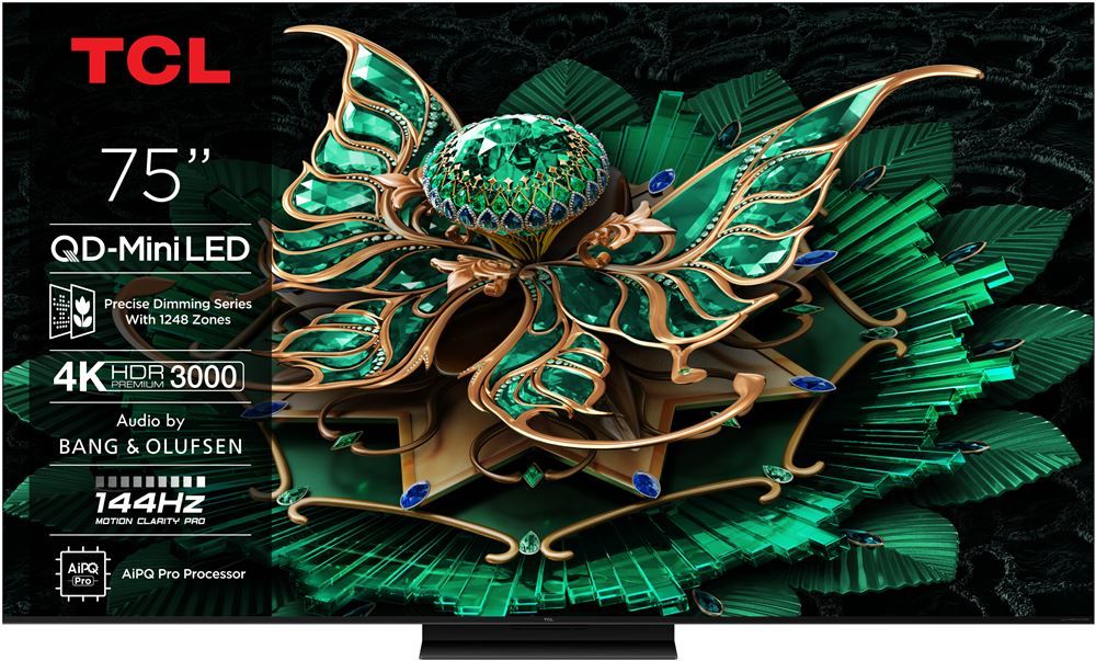 TV QD Mini LED Pro Tcl 75C79K 191 cm 4K UHD 2025 Aluminium brossé - vue 3