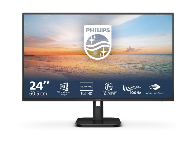 Philips 24E1N1100A 24 Zoll Full HD Monitor eingeb. Lautsprecher 1920x1080 100 Hz VGA HDMI 1.4 Schwarz - vue 6