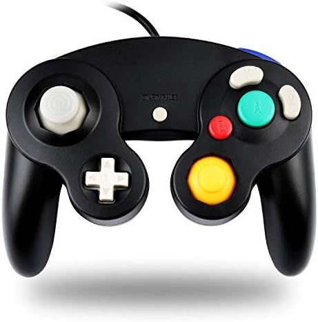 Gothicana By Empmanette Classique Pour Gamecube, Contrôleur Ngc Filaire Gc Manette Contrôleur De Jeu Super Smash Bros Controller Ngc Gamepad Joypad Pour Gamecube Wii U Switch Pc (Noir)