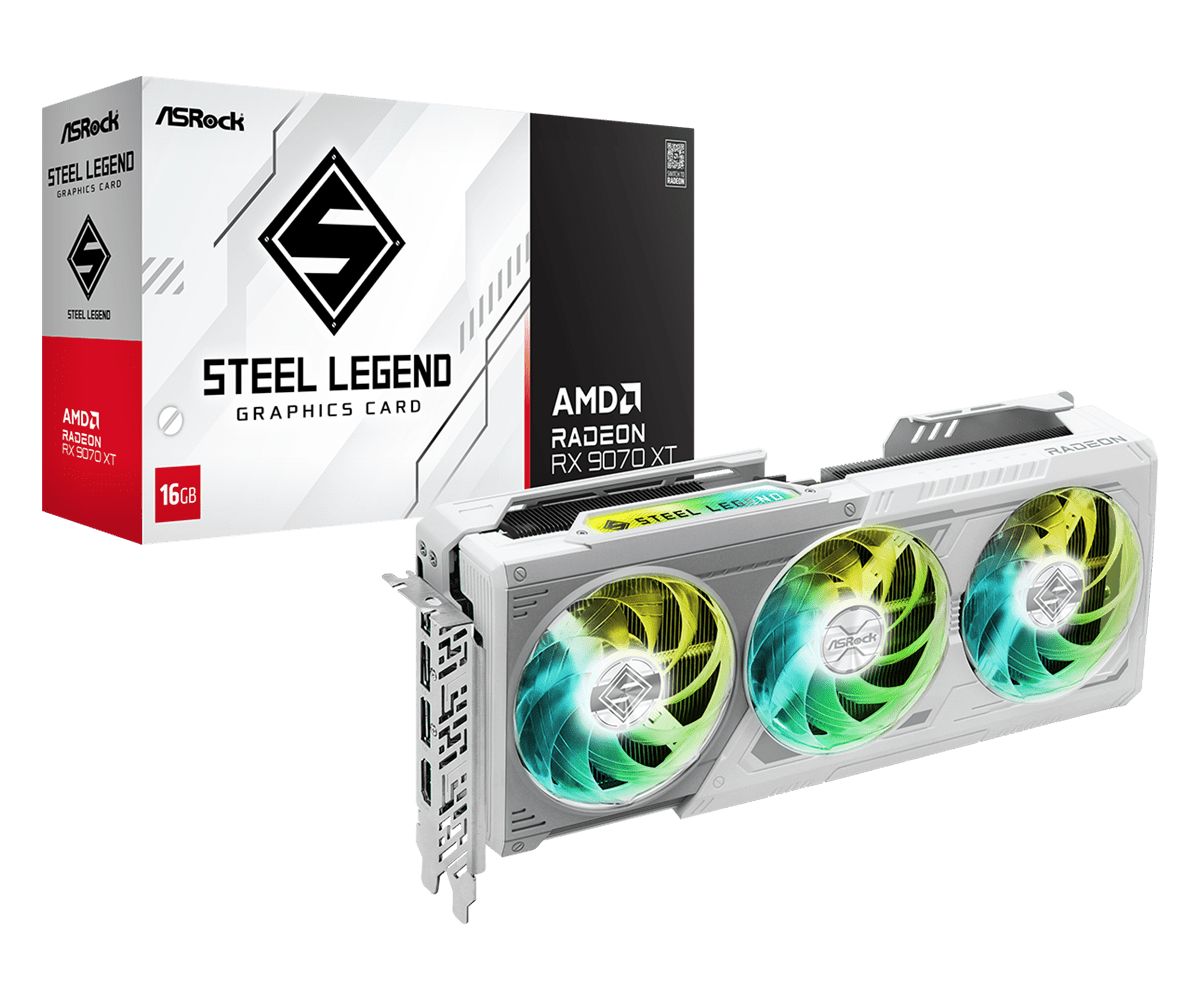 Asrock Steel Legend Radeon RX 9070 XT AMD GDDR6 Neuf - vue 4