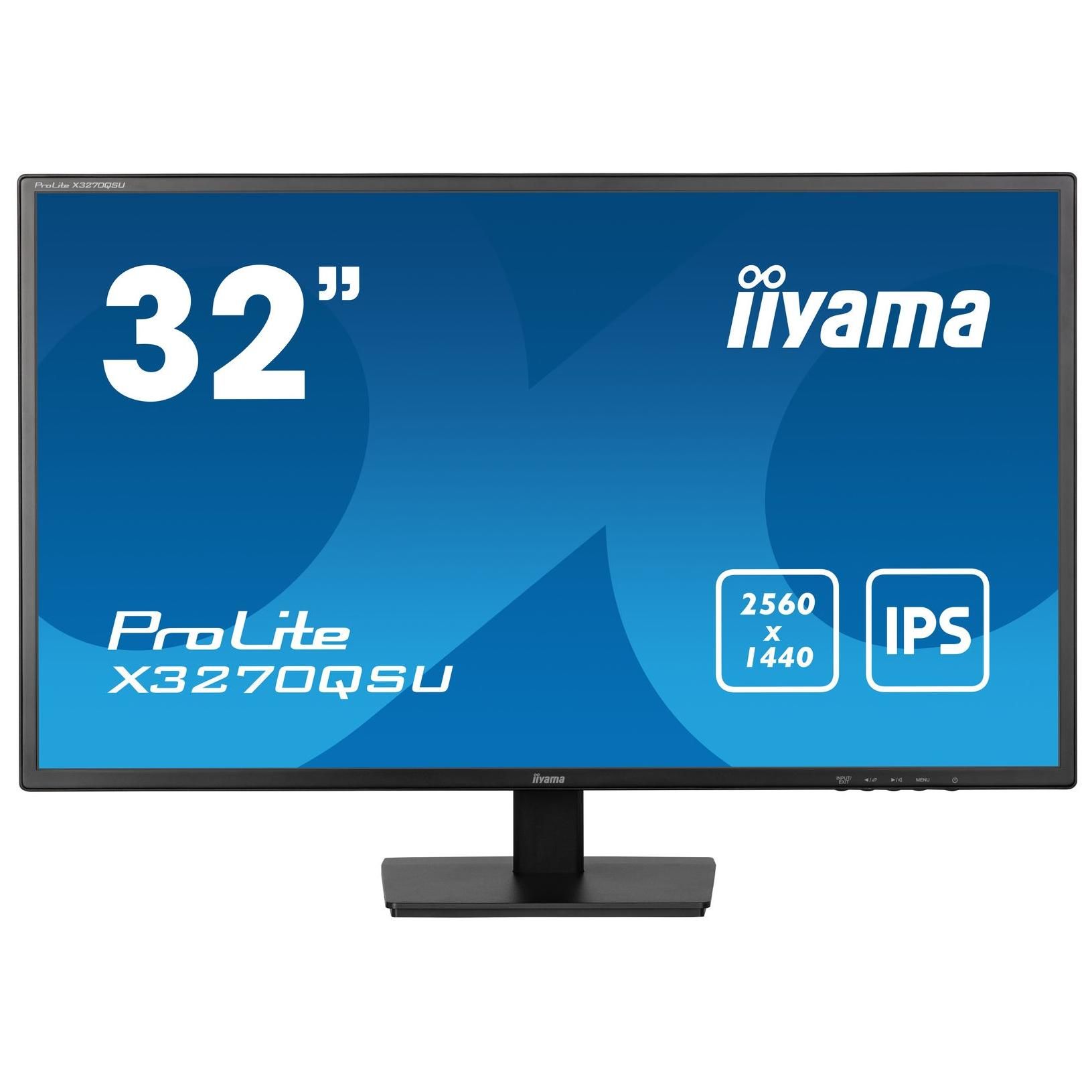 iiyama ProLite X3270QSU-B1 - Écran LED - 32 (31.5 visualisable) - 2560 x 1440 WQHD @ 100 Hz - IPS - 250 cd/m² - 1200:1 - 3 ms - 2xHDMI, DisplayPort - haut-parleurs - noir mat iiyama ProLite X3270QSU-B1 - Écran LED - 32 (31.5 visualisable) - 2560 x 1440 WQHD @ 100 Hz - IPS - 250 cd/m² - 1200:1 - 3 ms - 2xHDMI, DisplayPort - haut-parleurs - noir mat
