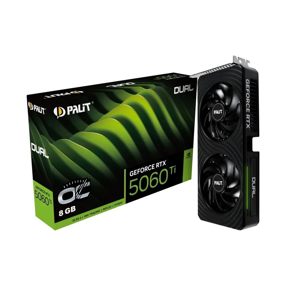 Palit GeForce RTX 5060 Ti Dual OC GeForce RTX 5060 Ti 8.0GB GDDR7 PCI Express