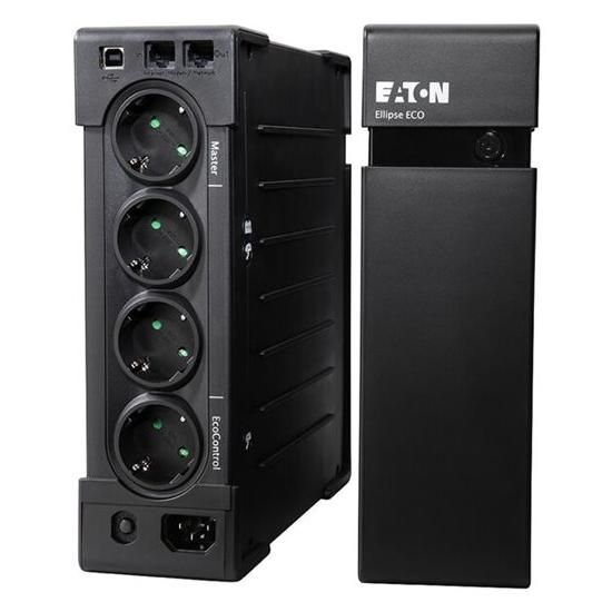 Eaton Ellipse ECO 650 DIN Onduleur montable sur rack / externe CA 230 V 400 Watt 650 VA connecteurs de sortie : 4 2U
