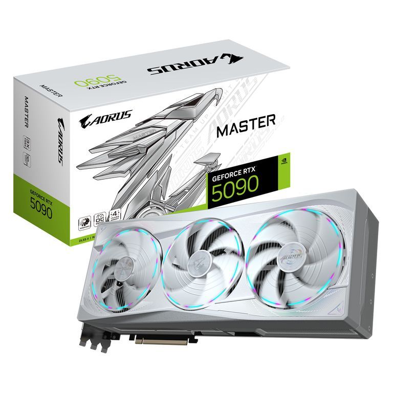 GIGABYTE AORUS GeForce RTX 5090 MASTER ICE 32G Scheda Grafica GDDR7 512 bit PCI E 5.0 2655MHz Frequenza Base 3 x DP 2. 1 x HDMI 2.1b NVIDIA DLSS 4 GV N5090AORUSM ICE 32GD