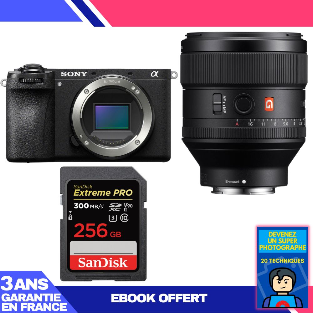 Boitier Sony A6700 + FE 85mm f1.4 GM + 1 SanDisk Extreme PRO UHS II SDXC 300 MB/ + Ebook 'Devenez Un Super Photographe - vue 4