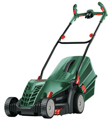 Bosch Tondeuse à gazon filaire UniversalRotak 37 555 moteur de 1 largeur de coupe : 37 cm bac de ramassage 40 litres - vue 2