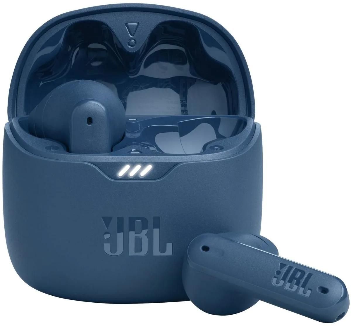 JBL TUNE Flex - Écouteurs sans fil avec micro - embout auriculaire - Bluetooth - Suppresseur de bruit actif - bleu