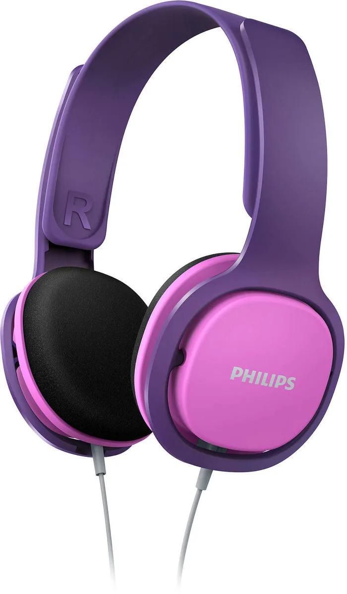 Philips Kids SHK2000PK - Écouteurs - sur-oreille - filaire - jack 3,5mm - isolation acoustique - violet, rose