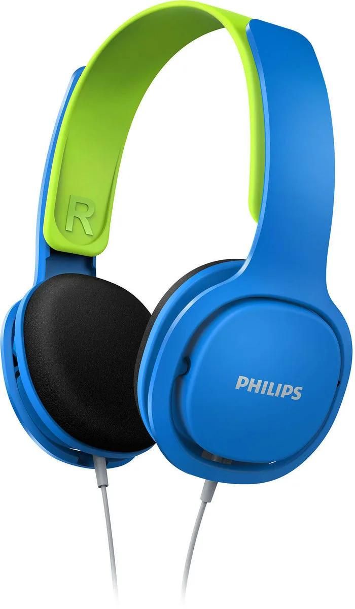 Philips Kids SHK2000BL - Écouteurs - sur-oreille - filaire - jack 3,5mm - isolation acoustique - bleu, vert