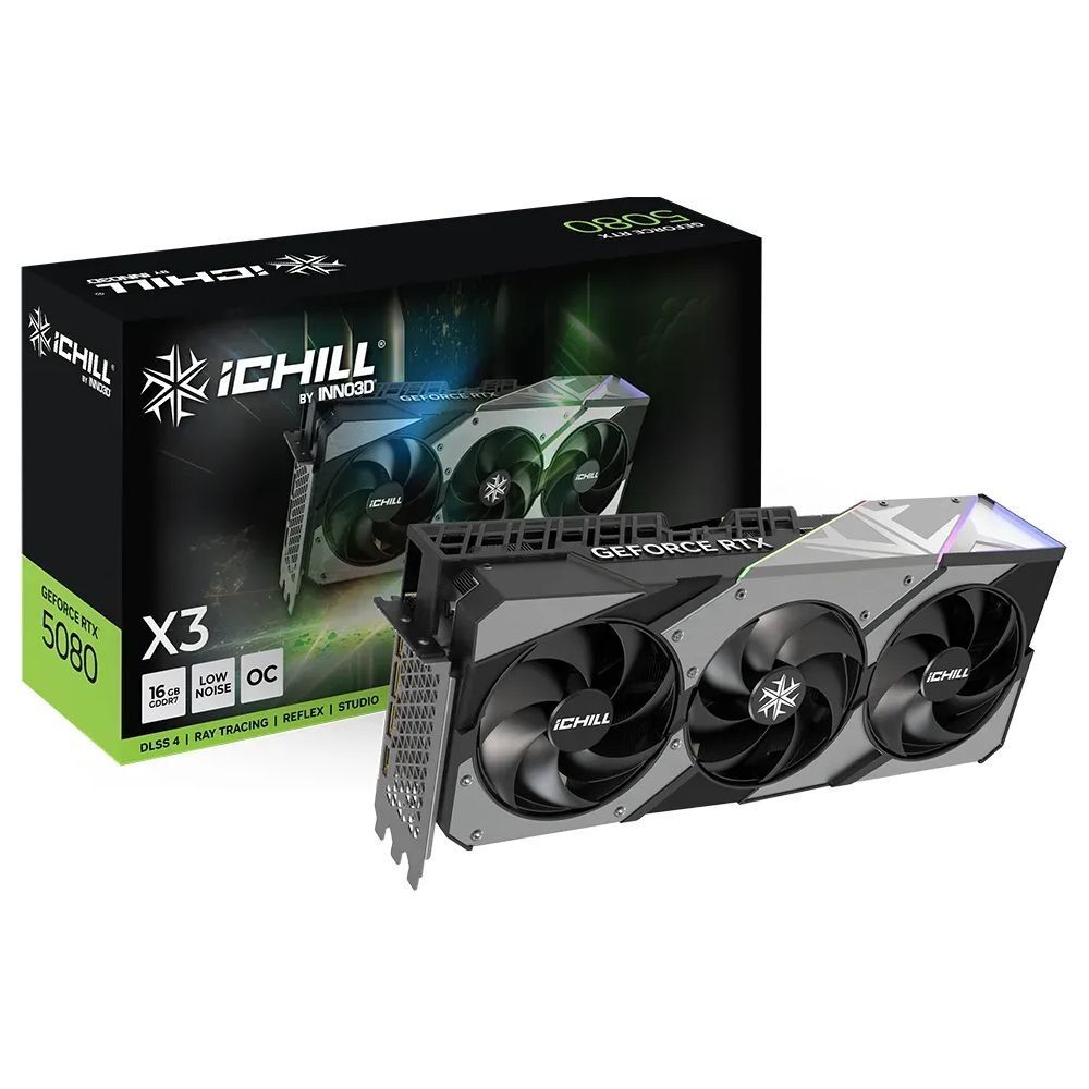 INNO3D GeForce RTX 5080 iChill X3 GeForce RTX 5080 GDDR7 PCI Express