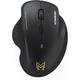 SHIBA-Souris Bluetooth Rechargeable, Noir, Ergonomique Silencieuse, DPI Ajustables 1000/1200/1600, Compatible avec Laptop, PC, Mac[5