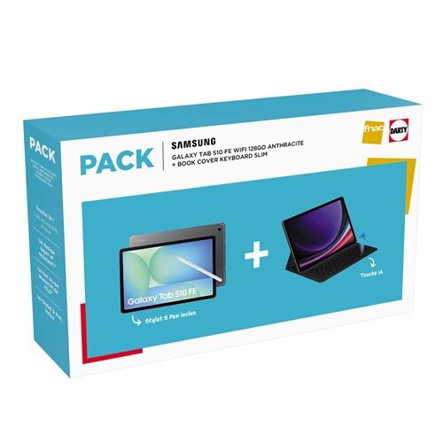 Pack Tablette Tactile Samsung Galaxy Tab S10 FE 10 9 Wi Fi + BookCover Keyboard - vue 3