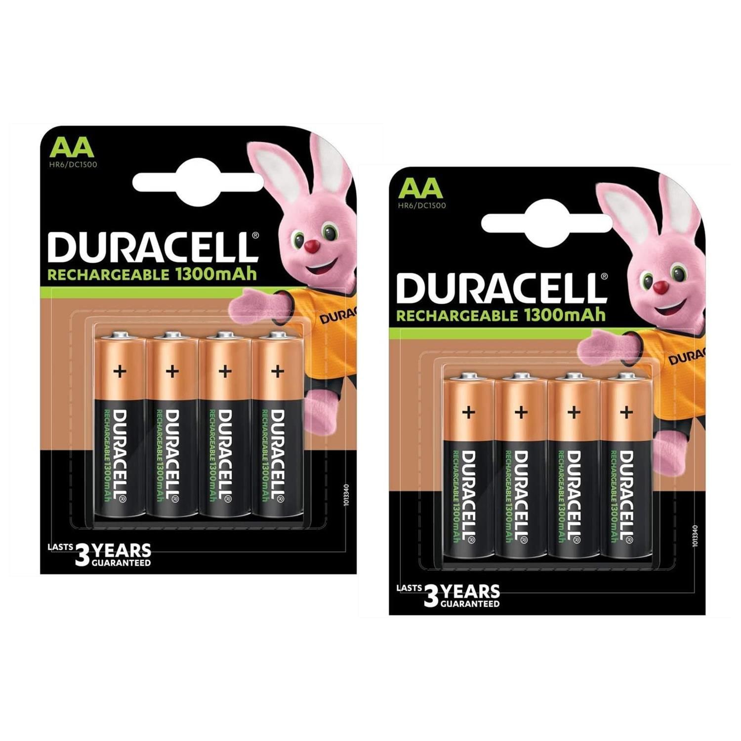 DURACELL Lot de 5 Blisters de 4 Batterie NiMH RECHARGEABLE Mignon AA HR06 1300mAh - vue 3
