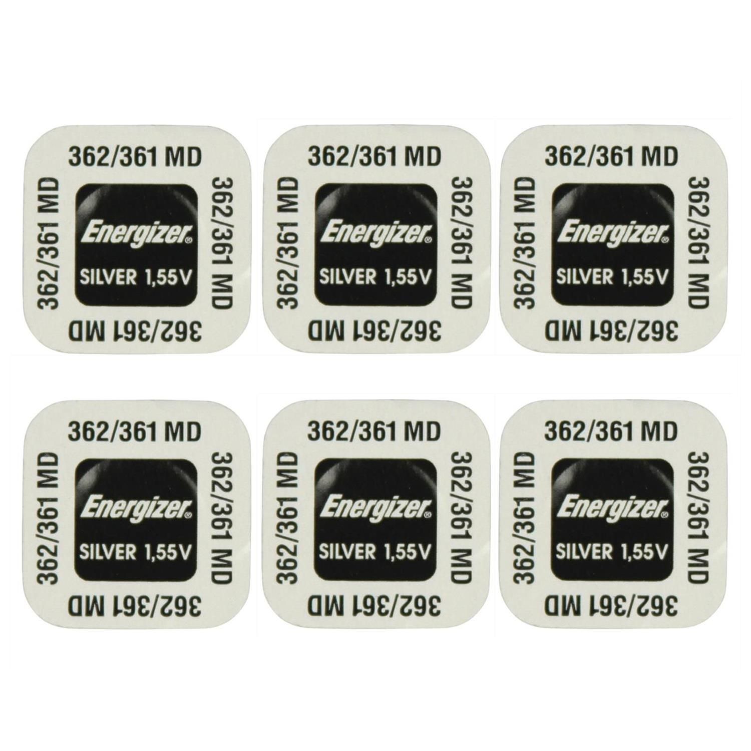 ENERGIZER Lot de 6 Blisters de 1 Pile montres Oxyde d' 362361 SR58 SR721SW - vue 2