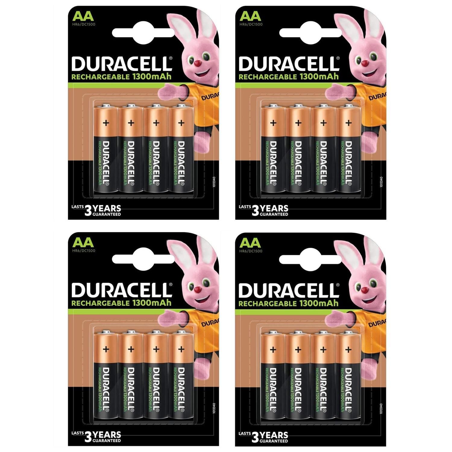 DURACELL Lot de 5 Blisters de 4 Batterie NiMH RECHARGEABLE Mignon AA HR06 1300mAh - vue 4