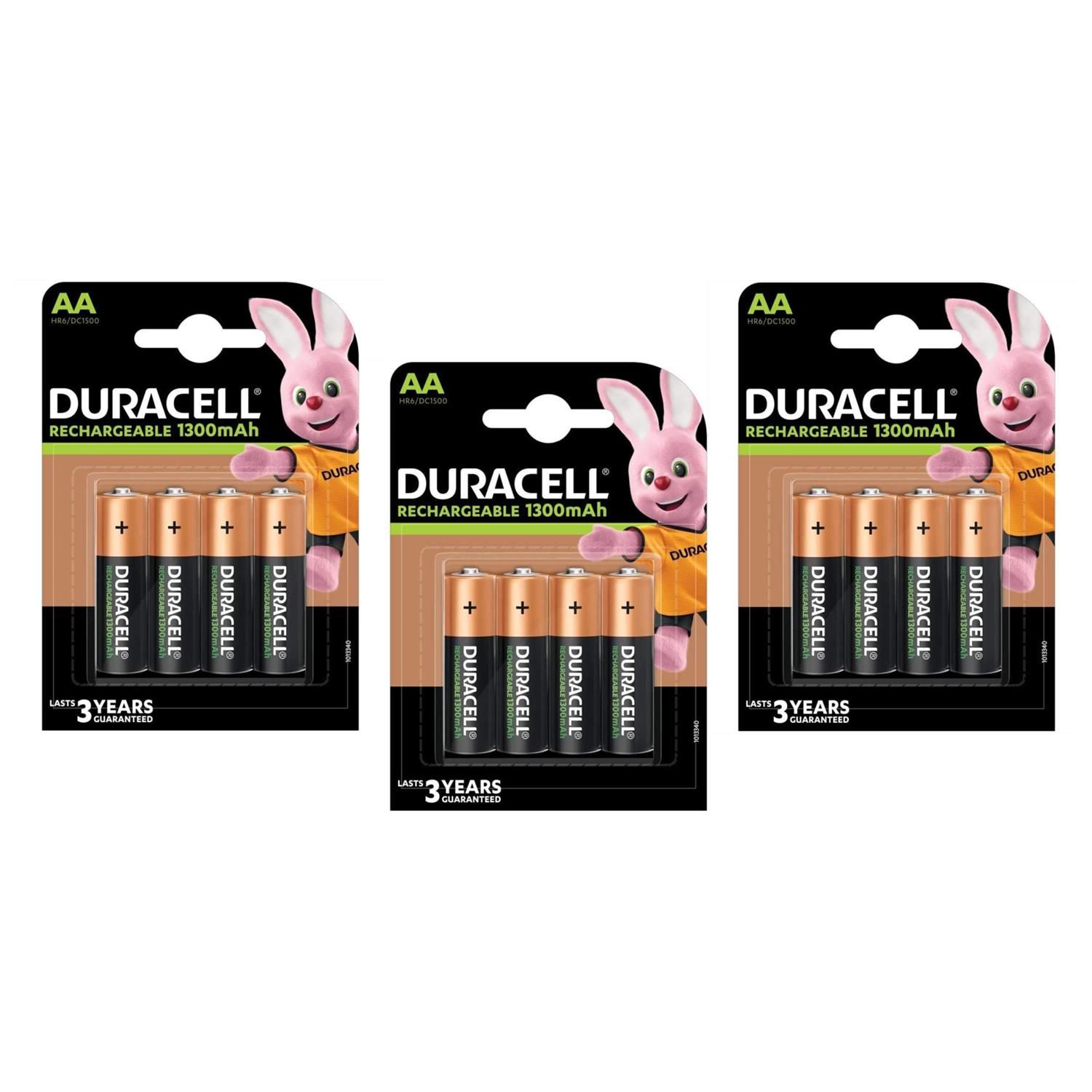 DURACELL Lot de 5 Blisters de 4 Batterie NiMH RECHARGEABLE Mignon AA HR06 1300mAh - vue 2
