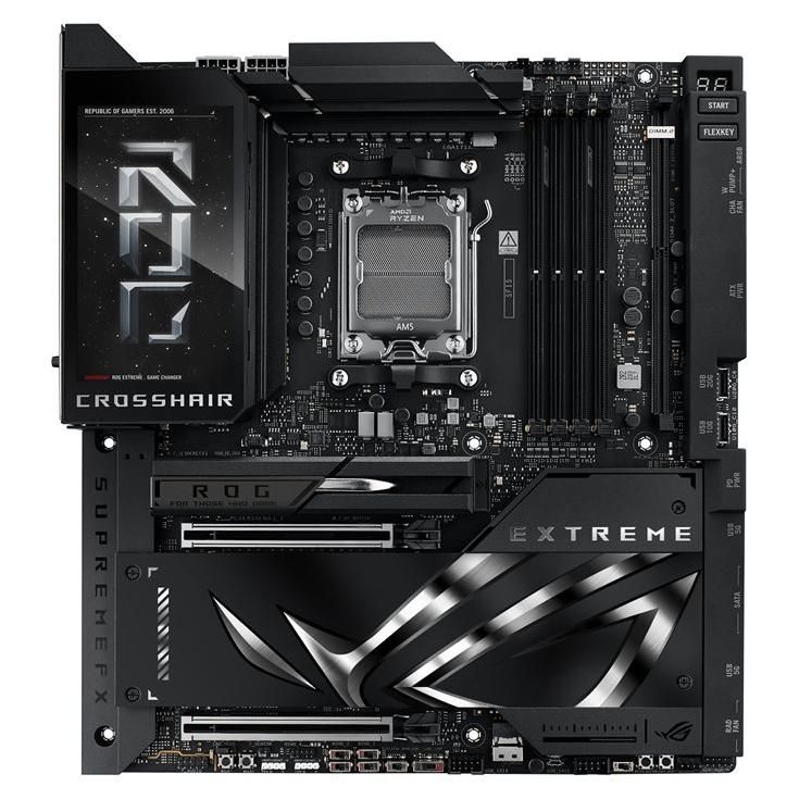 ASUS ROG CROSSHAIR X870E EXTREME Carte mère ATX Socket AM5 AMD X870E Chipset USB4 USB C 3.2 Gen2 USB 3.2 Gen 2 USB C 3.2 Gen 2x2 USB 3.2 Gen 1 Wi Fi 7 Bluetooth 5 Gigabit...