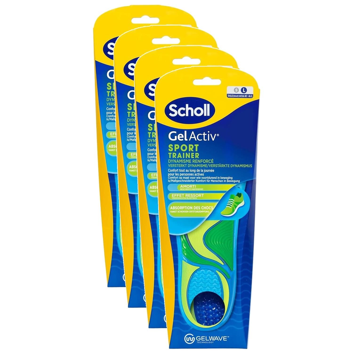 Scholl Lot De 4 Semelles Gelactiv Hommes Sport Taille 40 46 5