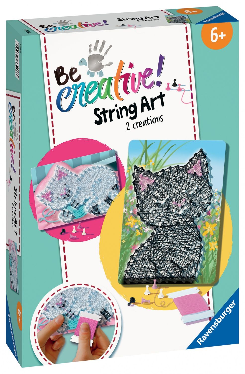 Ravensburger – Be Creative – String Art Midi – Cats – Chats – Tableau en Fil tendu – Création Objets – Loisir créatif – Activité détente et créative – Dès – 18246 4005556182466 Taille Unique - vue 8