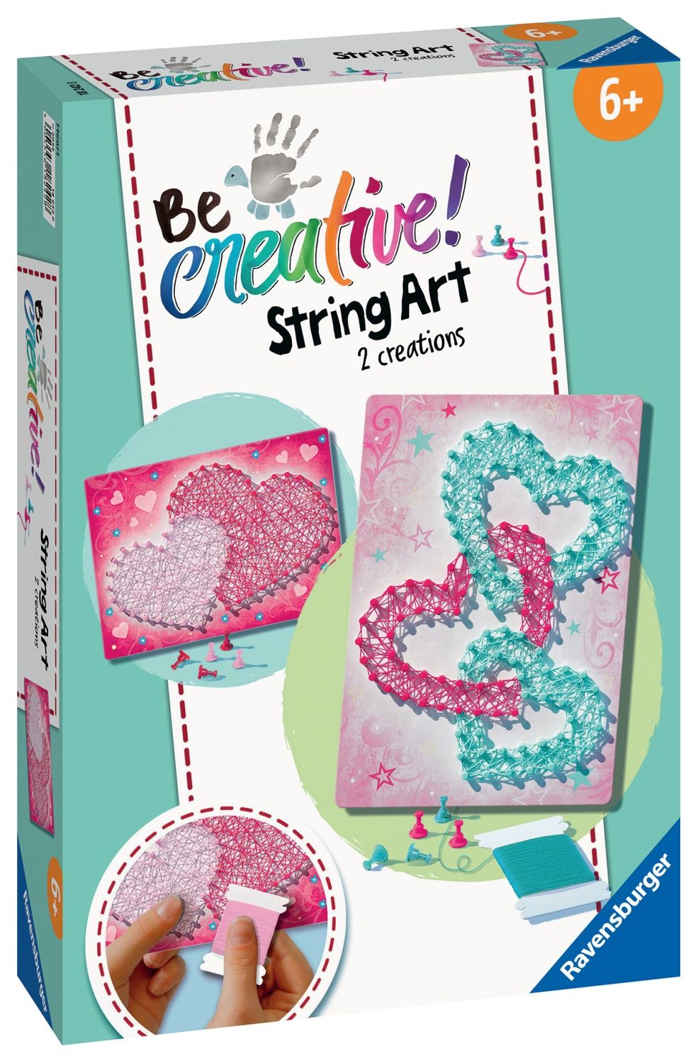 Ravensburger – Be Creative – String Art Midi – Heart – Cœur – Tableau en Fil tendu – Création Objets – Loisir créatif – Activité détente et créative – Dès – 18242 - vue 7