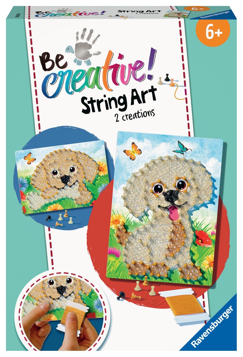 Ravensburger – Be Creative – String Art Midi – Dogs – Chiens – Tableau en Fil tendu – Création Objets – Loisir créatif – Activité détente et créative – Dès – 18243 - vue 8
