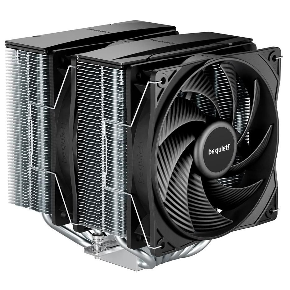 be quiet! Pure Rock Pro 3 Refroidisseur de processeur pour : LGA1150 LGA1151 LGA1155 LGA1200 LGA1700 LGA1851 AM4 AM5 base en cuivre et ailettes en aluminium nickelé 120 mm - vue 2