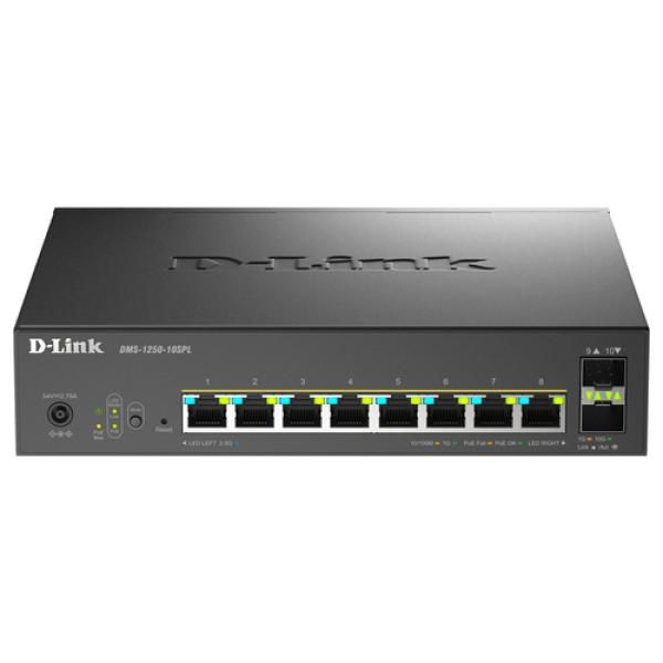 D Link DMS 1250 10SPL Géré 2.5G Ethernet 10010002500 Connexion Ethernet supportant 'alimentation via ce port PoE