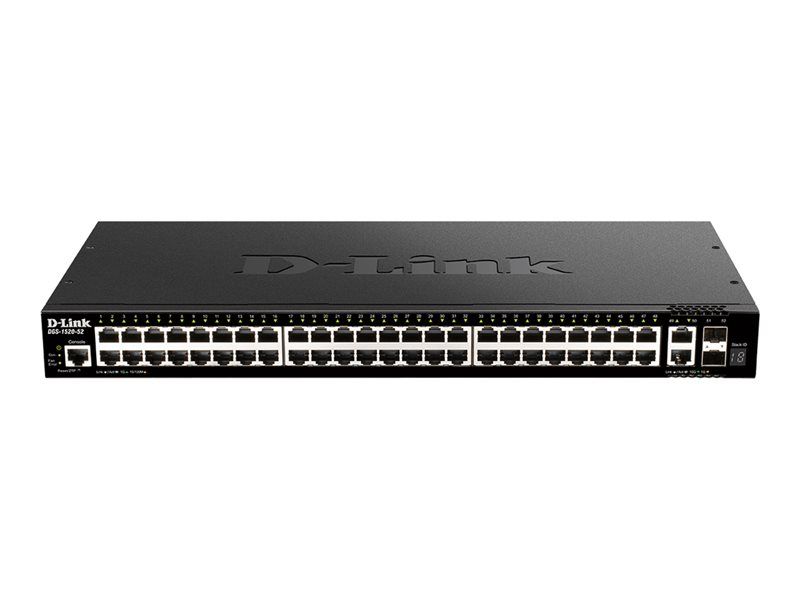 D Link DGS 1520 52 2 ports /10 GigabitSans POEEmpilableManageable - vue 6