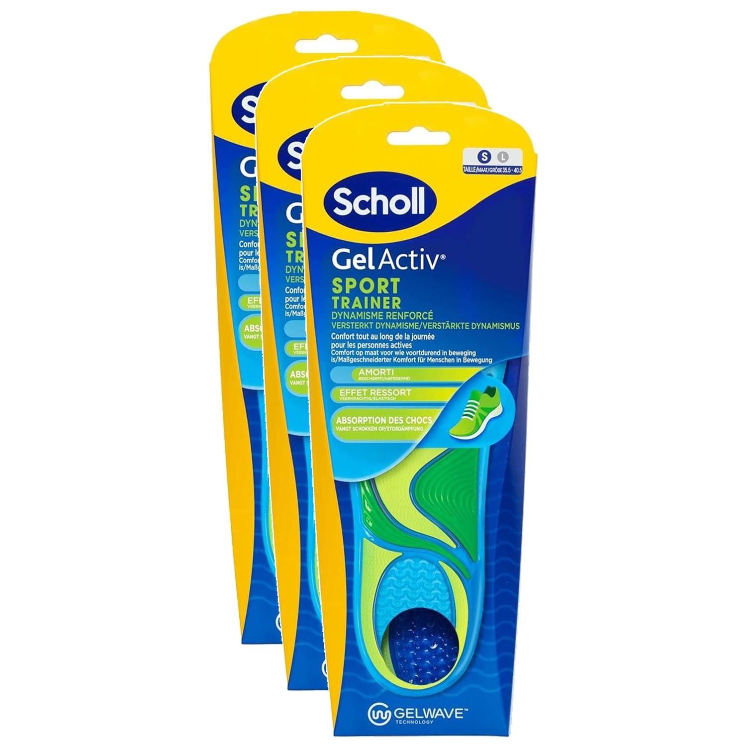 Scholl Lot De 3 Semelles Gelactiv Sports Sport Taille 35 5 40 5