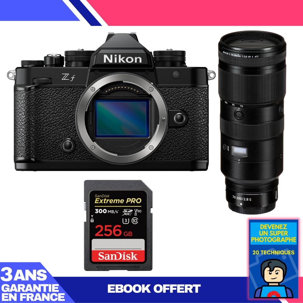 Boitier Nikon Zf + 70 200mm f2.8 VR + 1 SanDisk Extreme PRO UHS II SDXC 300 MB/ + Ebook 'Devenez Un Super Photographe - vue 5