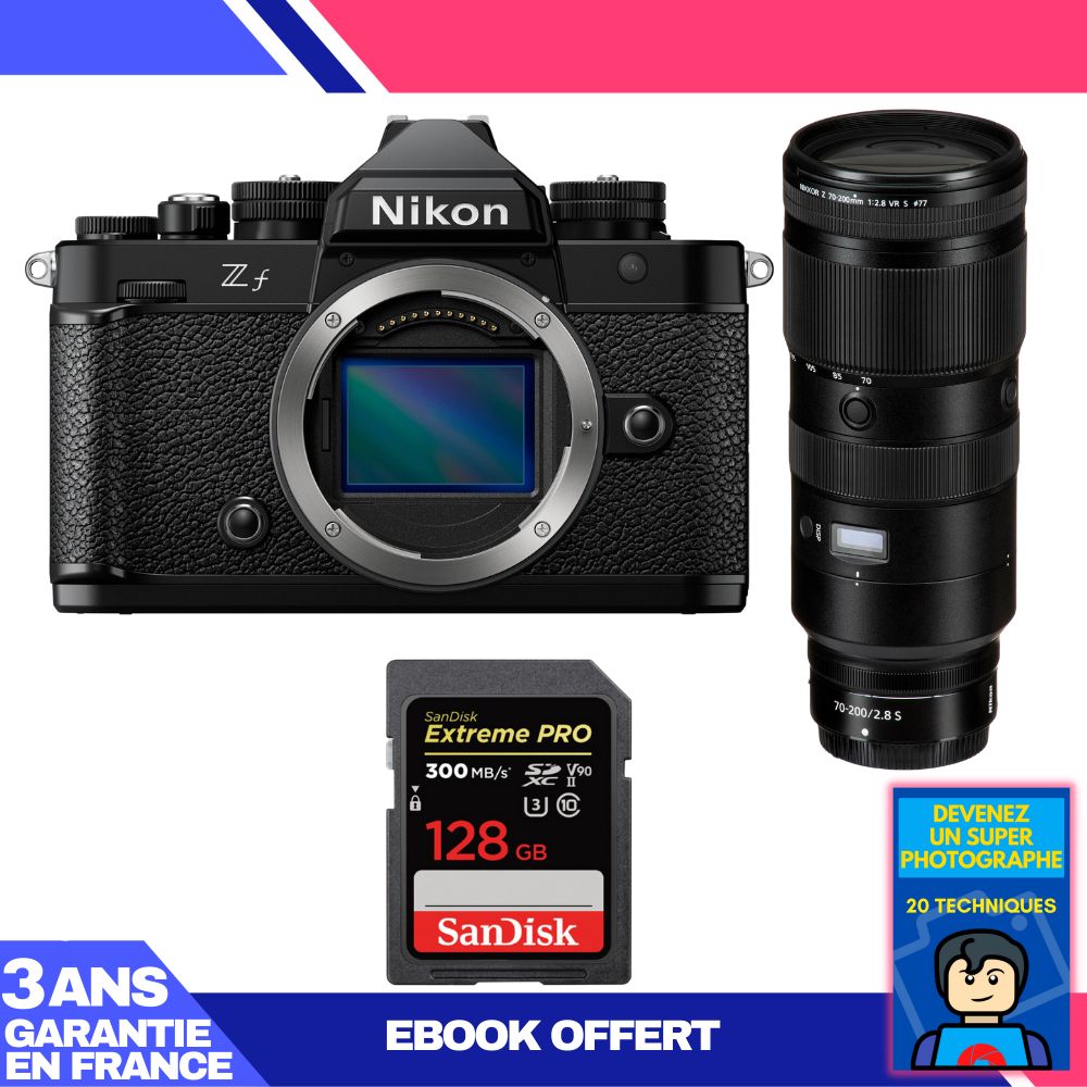 Boitier Nikon Zf + 70 200mm f2.8 VR + 1 SanDisk Extreme PRO UHS II SDXC 300 MB/ + Ebook 'Devenez Un Super Photographe - vue 2