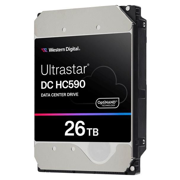 WD Ultrastar DC HC590 0F65672 Disque dur Centre de données chiffré 26 To interne 3.5 SATA 6Gb/ 7200 toursmin mémoire tampon : 512 Mo TCG Encryption
