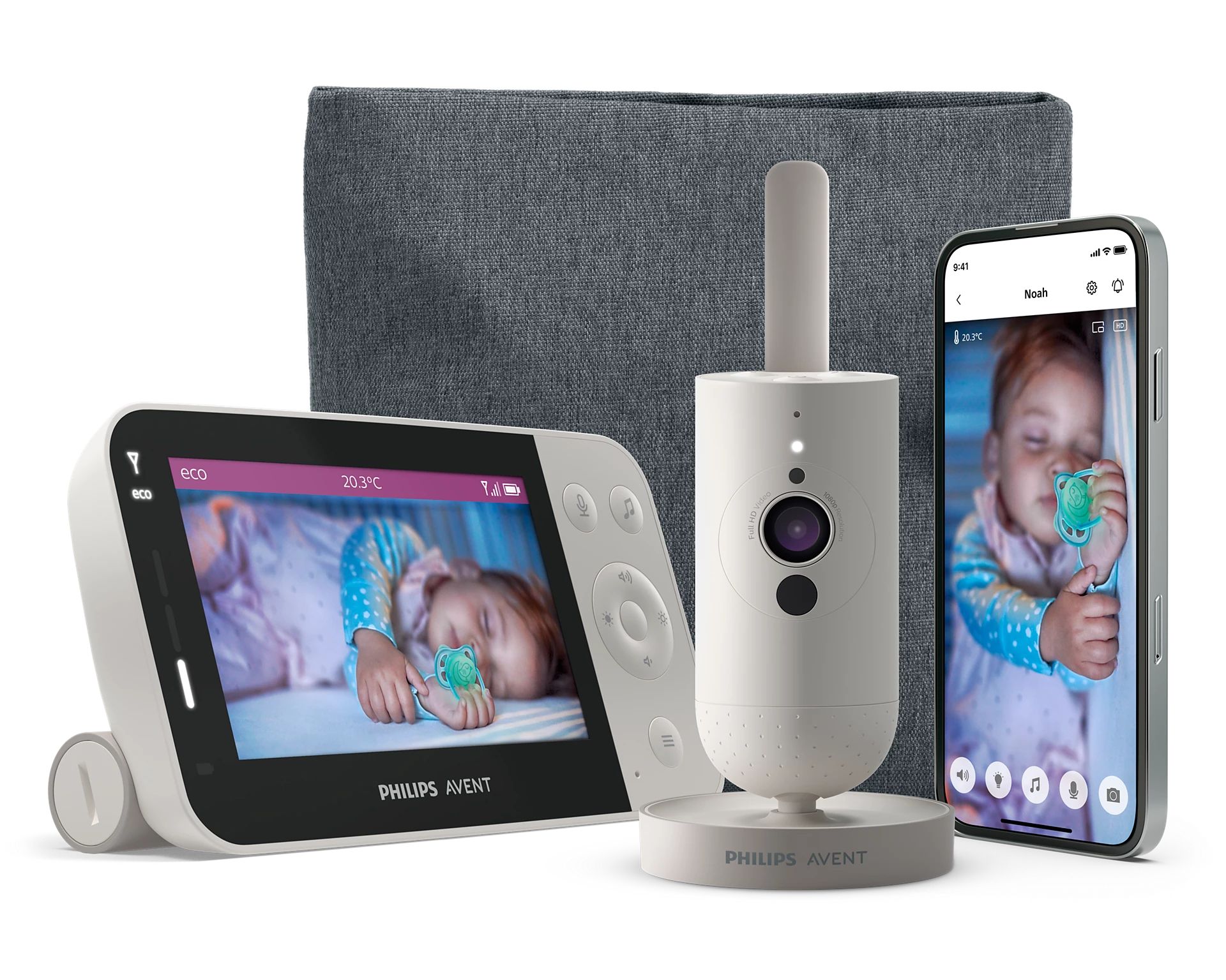 Vidéo moniteur connecté PHILIPS AVENT SCD95326 Silkwhite