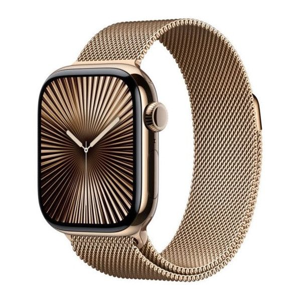 Apple Watch Series 10 OLED 46 mm Numérique 416 x 496 pixels Écran tactile 4G Or Wifi GPS (satellite)