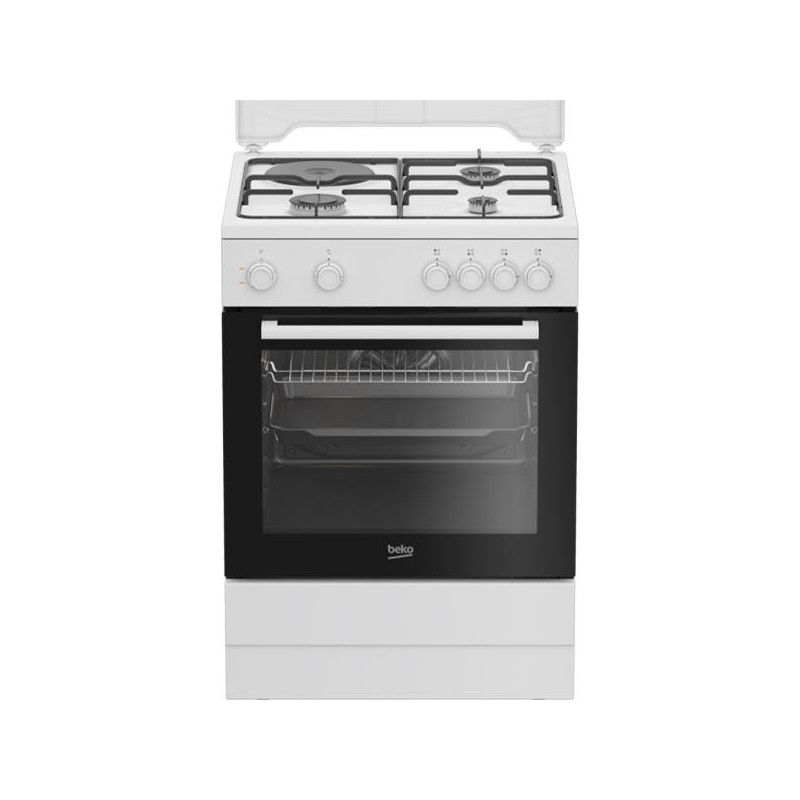 BEKO Cuisinière mixte 60 cm 3+1 four électrique FBS63121WD - vue 3