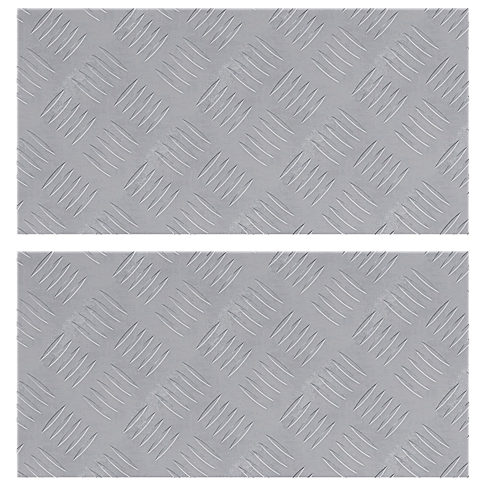 vidaXL Plaques en aluminium à damier 2 pcs antidérapantes 50x25 cm