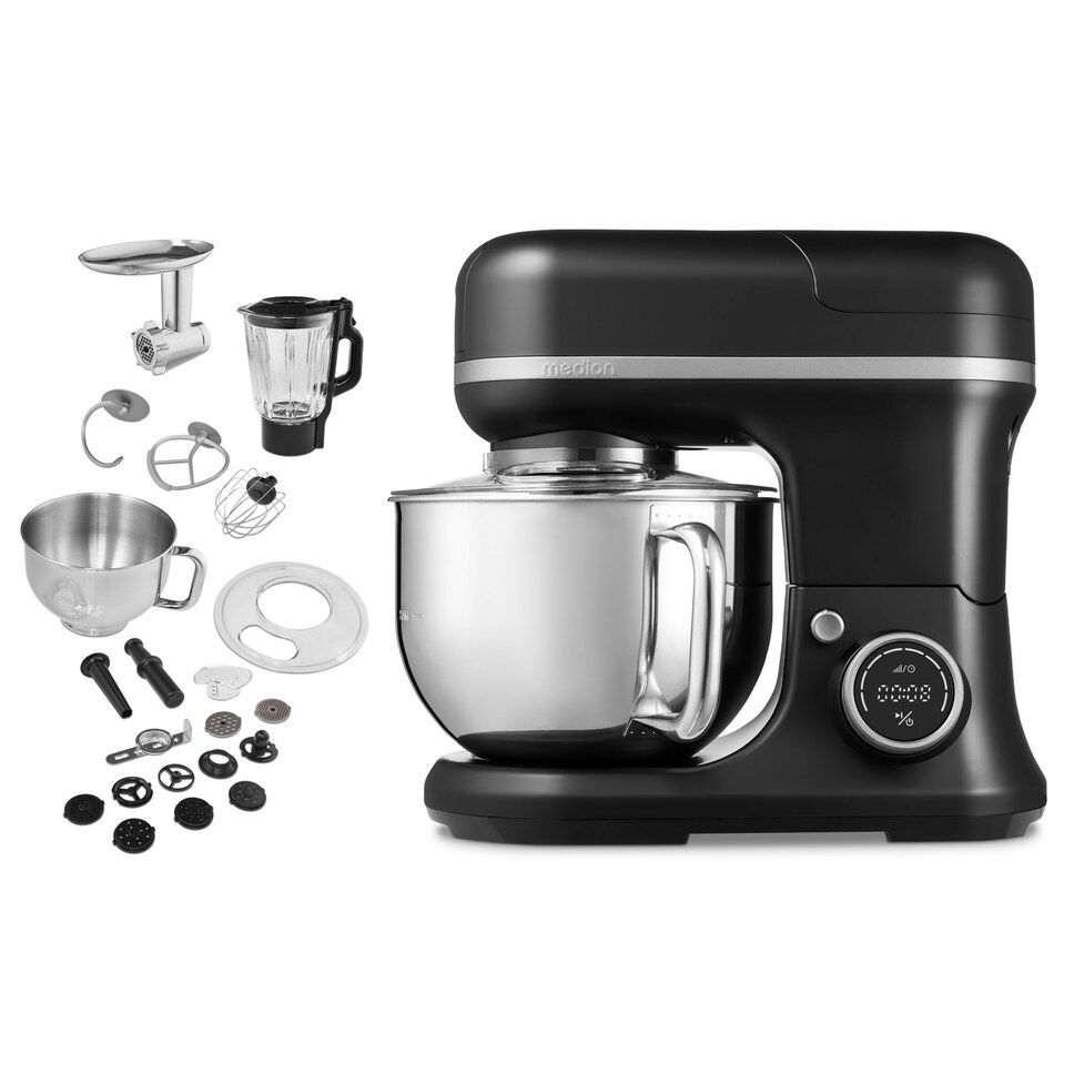 Robot pâtissier 3 en 1 MEDION MD18430 5 8 vitesses Fonction hachoir