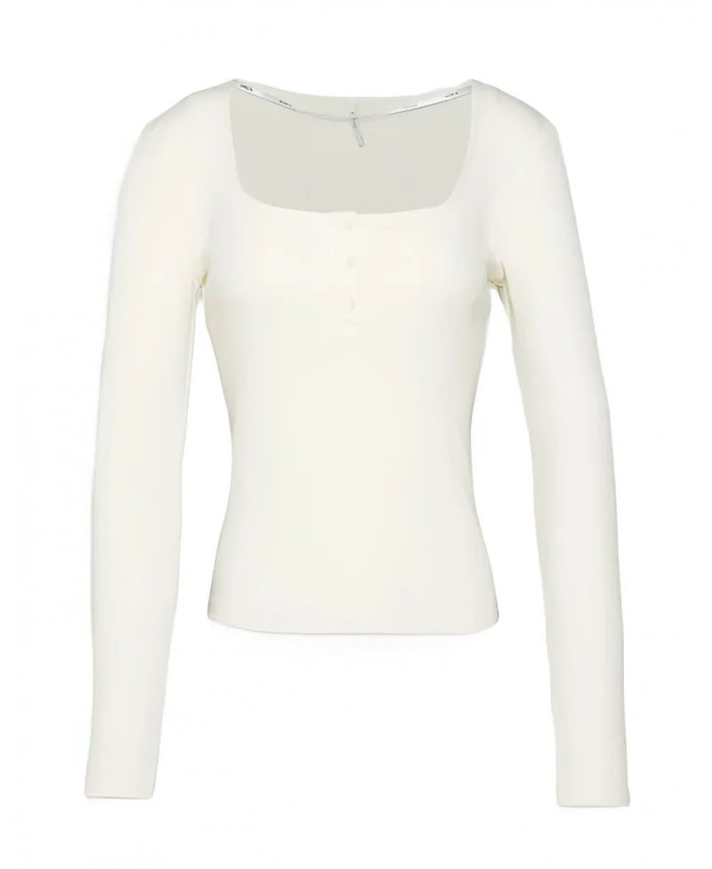 T shirt Only T shirt manches longues crème EU