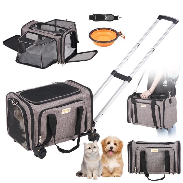 Sac De Transport Animaux De Compagnie - Vevor - 11,3 Kg Sac À Roulettes Chat Chien