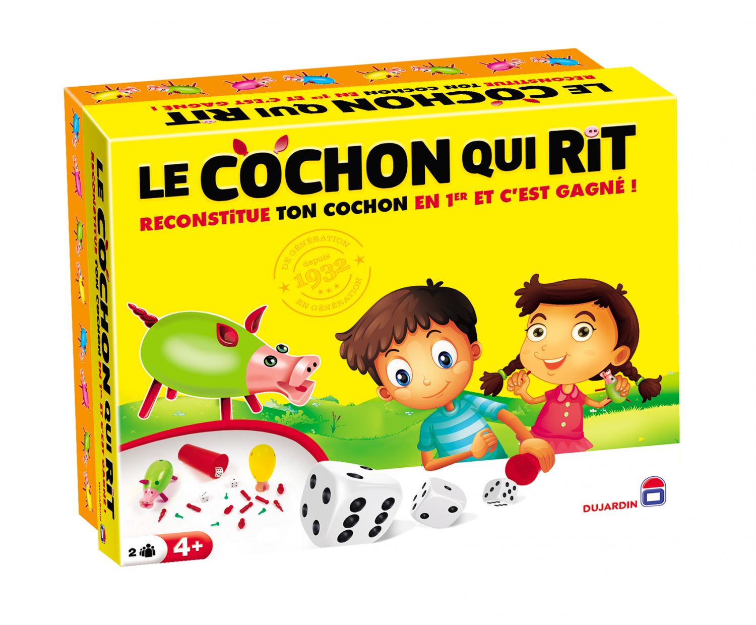 Le cochon qui rit : Jeu de société amusant pour toute la famille par 2 joueurs Neuf