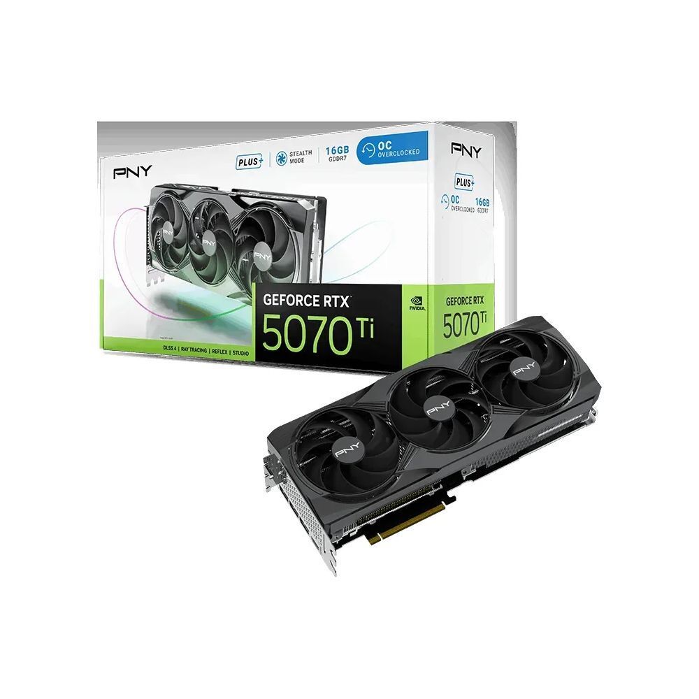 PNY GeForce RTX 5070 Ti Epic X RGB Overclocked Triple Fan Plus GeForce RTX 5070 Ti GDDR7 PCI Express - vue 6