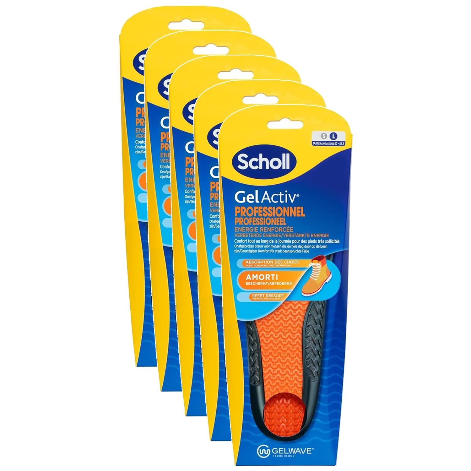 Scholl Lot De 2 Semelles Gelactiv Hommes Professionnels Taille 40 46 5 - vue 2