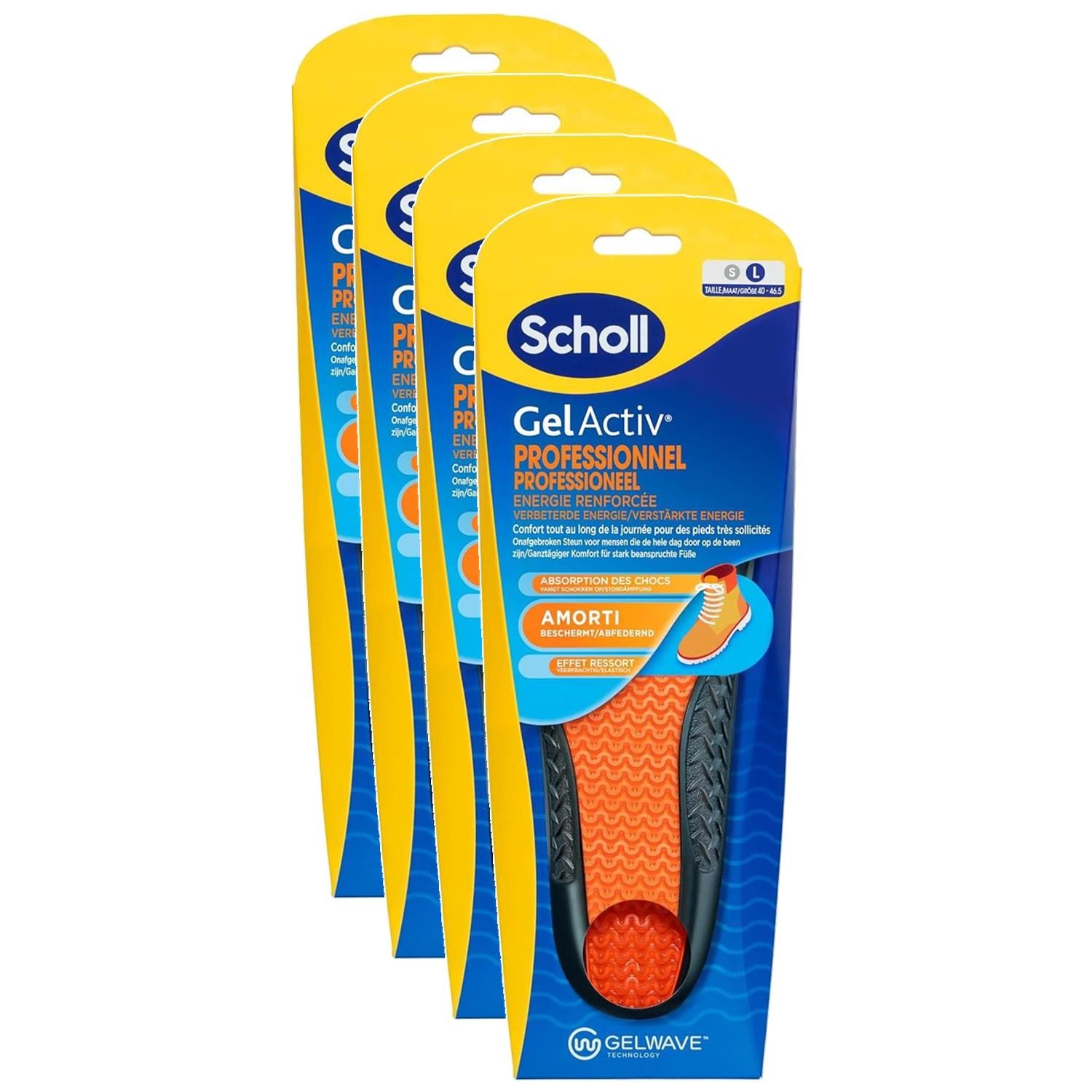 Scholl Lot De 2 Semelles Gelactiv Hommes Professionnels Taille 40 46 5 - vue 4