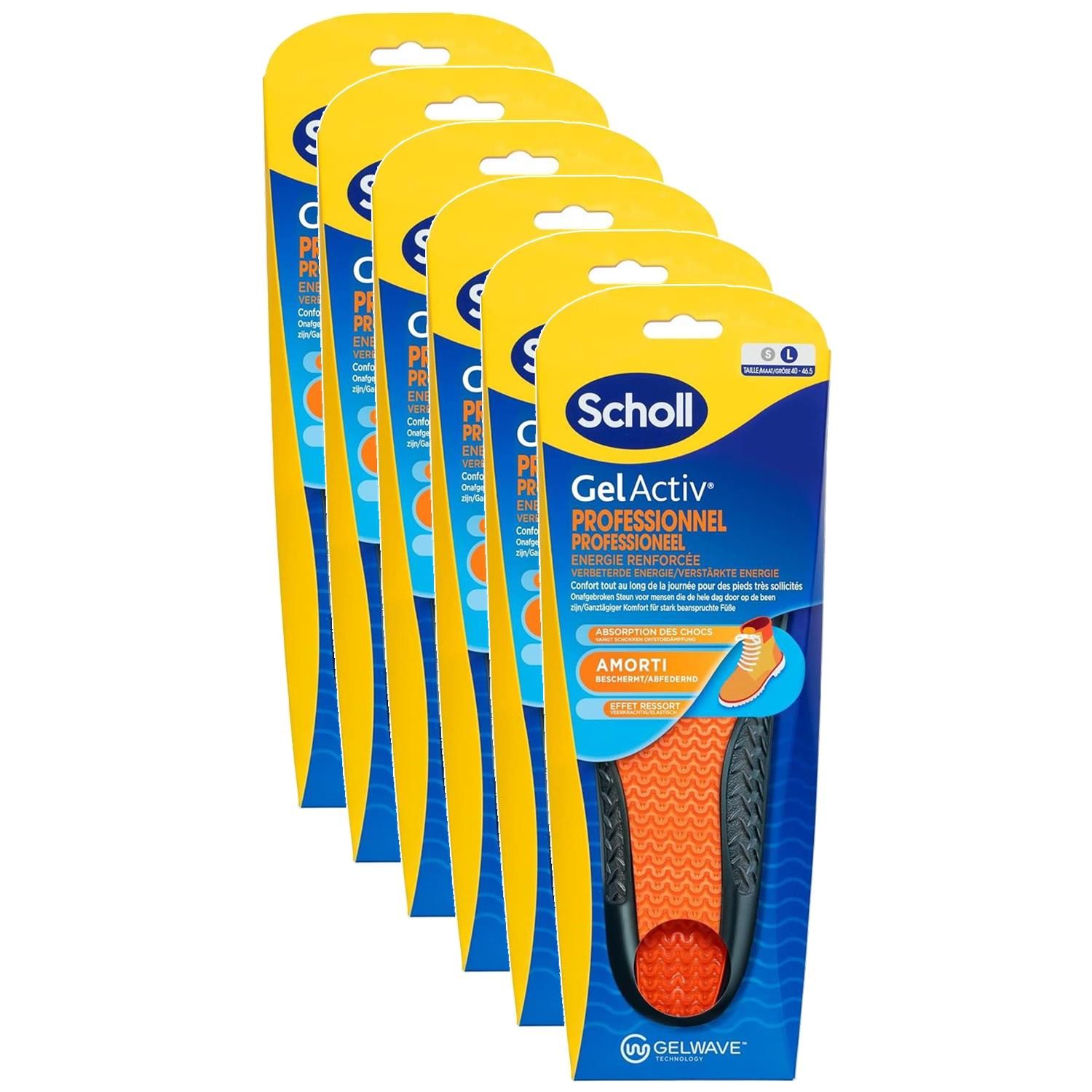 Scholl Lot De 2 Semelles Gelactiv Hommes Professionnels Taille 40 46 5 - vue 3
