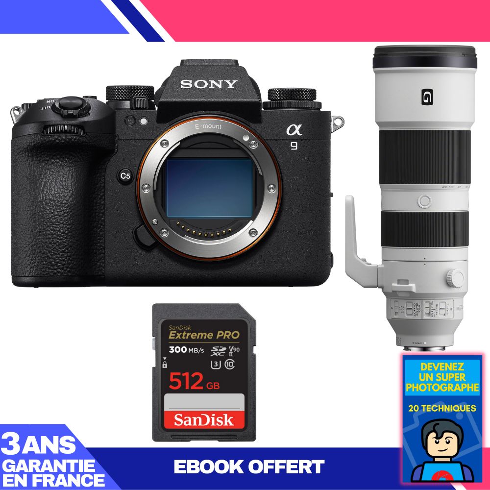 Boitier Sony A9 III + FE 200 600mm f5.6 6.3 G OSS + 1 SanDisk Extreme PRO UHS II SDXC 300 MB/ + Ebook 'Devenez Un Super Photographe - vue 4