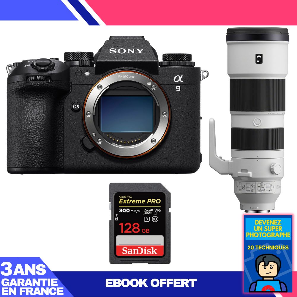 Boitier Sony A9 III + FE 200 600mm f5.6 6.3 G OSS + 1 SanDisk Extreme PRO UHS II SDXC 300 MB/ + Ebook 'Devenez Un Super Photographe - vue 5
