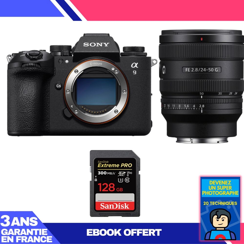 Boitier Sony A9 III + FE 24 50mm f2.8 G + 1 SanDisk Extreme PRO UHS II SDXC 300 MB/ + Ebook 'Devenez Un Super Photographe - vue 5