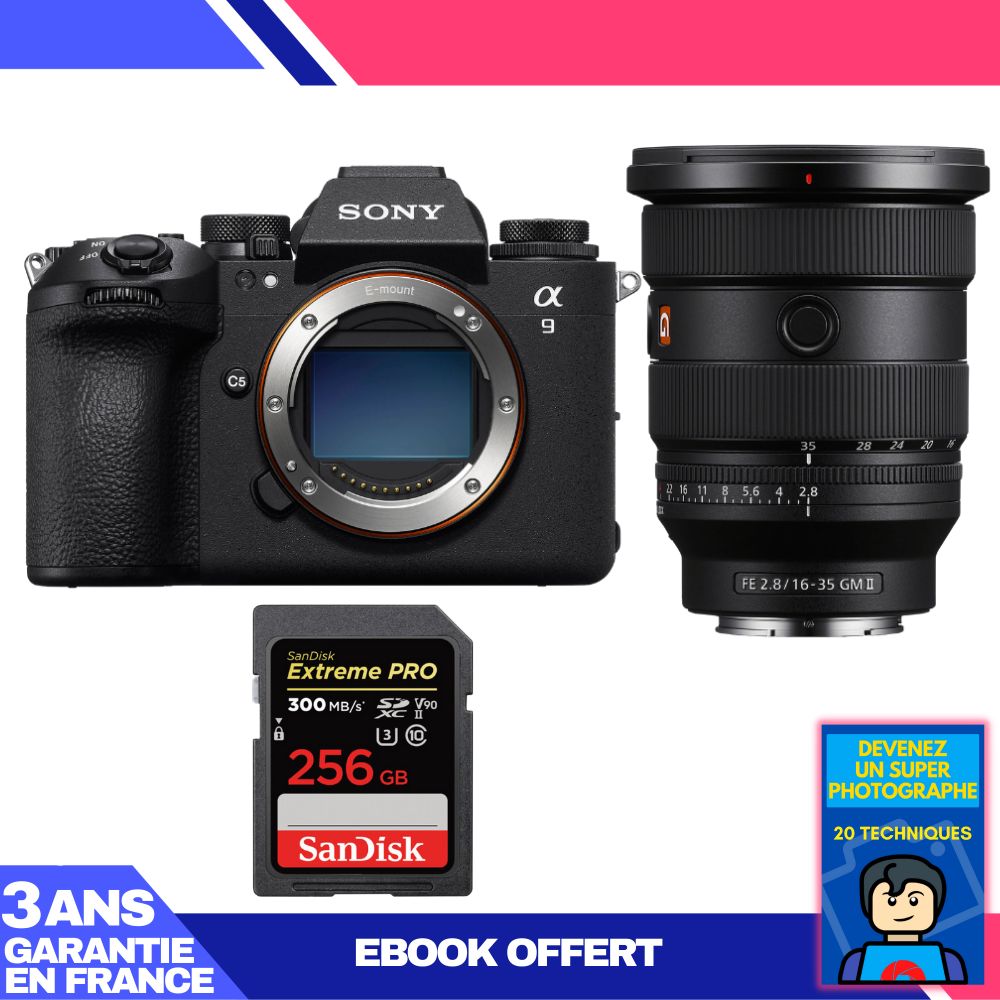 Boitier Sony A9 III + FE 16 35mm f2.8 GM II + 1 SanDisk Extreme PRO UHS II SDXC 300 MB/ + Ebook 'Devenez Un Super Photographe - vue 5
