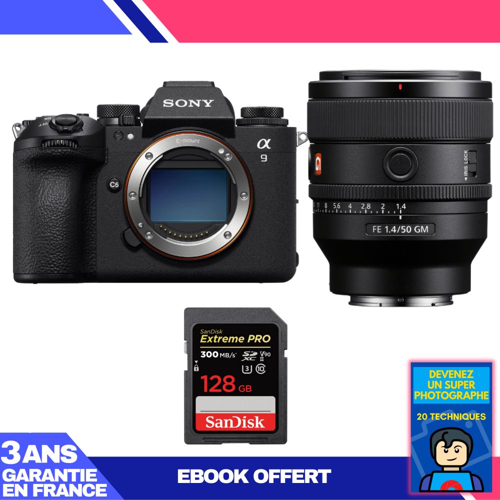 Boitier Sony A9 III + FE 50mm f1.4 GM + 1 SanDisk Extreme PRO UHS II SDXC 300 MB/ + Ebook 'Devenez Un Super Photographe - vue 5